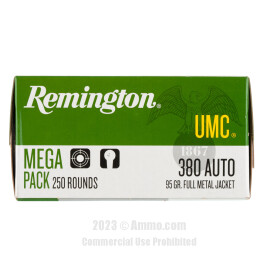 Image of Remington 380 ACP Ammo - 1000 Rounds of 95 Grain MC Ammunition