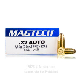 Image of Magtech 32 ACP Ammo - 50 Rounds of 71 Grain FMC Ammunition