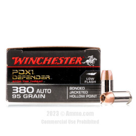 Image of Winchester 380 ACP Ammo - 200 Rounds of 95 Grain JHP Ammunition
