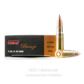 Image of PMC 7.62x39 Ammo - 20 Rounds of 123 Grain FMJ Ammunition