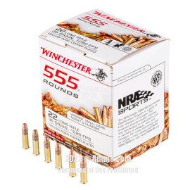 Winchester 22 LR Ammo - 5550 Rounds of 36 Grain CPHP Ammunition