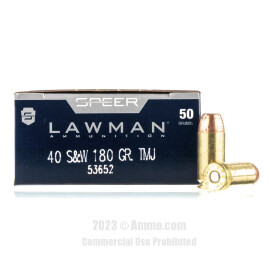 Image of Speer 40 cal Ammo - 50 Rounds of 180 Grain TMJ Ammunition