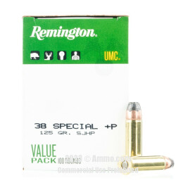 Image of Remington 38 Special Ammo - 100 Rounds of 125 Grain SJHP Ammunition