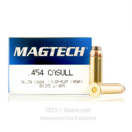 Magtech 454 Casull Ammo - 20 Rounds of 260 Grain SJSP Ammunition
