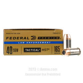 Image of Federal 40 cal Ammo - 50 Rounds of 165 Grain HST JHP Ammunition