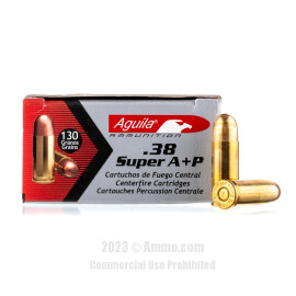 Image of Aguila 38 Super Ammo - 50 Rounds of 130 Grain FMJ Ammunition