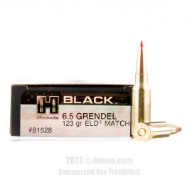 Hornady BLACK 6.5 Grendel Ammo - 200 Rounds of 123 Grain ELD Match...