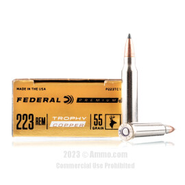 Image of Federal 223 Rem Ammo - 20 Rounds of 55 Grain Trophy Copper Ammunition