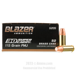 Image of Blazer Brass 30 Super Carry Ammo - 50 Rounds of 115 Grain FMJ Ammunition