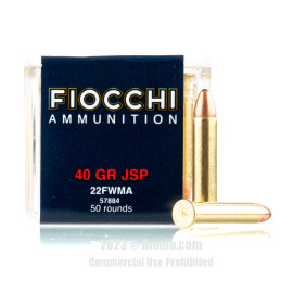 Image of Fiocchi 22 WMR Ammo - 50 Rounds of 40 Grain JSP Ammunition