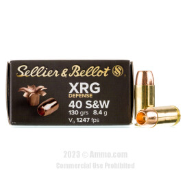 Image of Sellier & Bellot XRG Defense 40 S&W Ammo - 25 Rounds of 130 Grain SCHP Ammunition