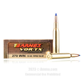 Image of Barnes 270 Win Ammo - 20 Rounds of 130 Grain TTSX Ammunition