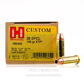 Image of Hornady 38 Special Ammo - 250 Rounds of 158 Grain JHP Ammunition
