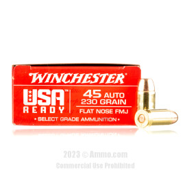 Image of Winchester USA Ready 45 ACP Ammo - 50 Rounds of 230 Grain FMJ FN Ammunition