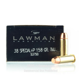 Image of Speer Lawman 38 Special Ammo - 1000 Rounds of +P 158 Grain TMJ Ammunition