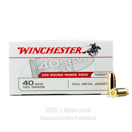 Image of Winchester 40 Cal Ammo - 600 Rounds of 165 Grain FMJ Ammunition