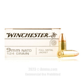 Image of Winchester 9mm Ammo - 500 Rounds of 124 Grain FMJ Ammunition