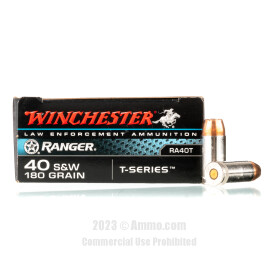 Image of Winchester Ranger T-Series 40 S&W Ammo - 50 Rounds of 180 Grain JHP Ammunition - LE Trade-In