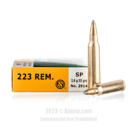 Image of Sellier & Bellot 223 Rem Ammo - 20 Rounds of 55 Grain SP Ammunition
