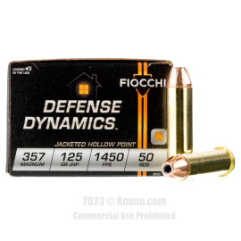 Image of Fiocchi 357 Magnum Ammo - 1000 Rounds of 125 Grain SJHP Ammunition