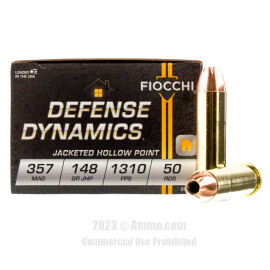 Image of Fiocchi 357 Magnum Ammo - 50 Rounds of 148 Grain JHP Ammunition