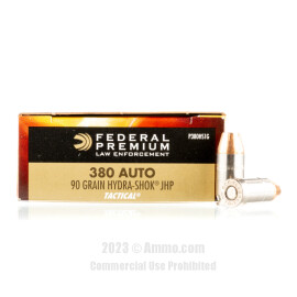 Image of Federal 380 ACP Ammo - 50 Rounds of 90 Grain JHP Ammunition