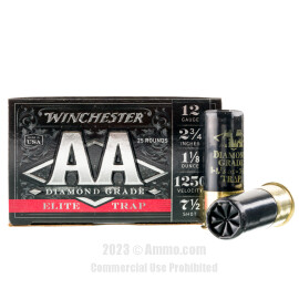 Image of Winchester AA Diamond Grade Elite Trap 12 Gauge Ammo - 25 Rounds of 1-1/8 oz. #7-1/2 Shot Ammunition