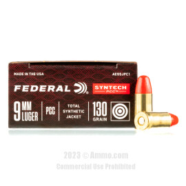 Image of Federal Syntech PCC 9mm Ammo - 500 Rounds of 130 Grain Total Synthetic Jacket Ammunition