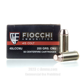 Fiocchi Cowboy 45 Long Colt Ammo - 50 Rounds of 255 Grain CMJ...