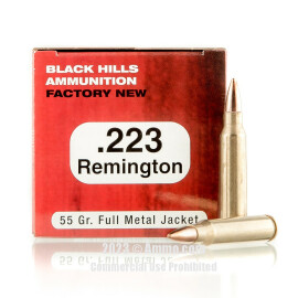 Image of Black Hills Ammunition 223 Rem Ammo - 50 Rounds of 55 Grain FMJ Ammunition
