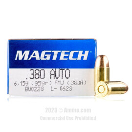 Image of Magtech 380 ACP Ammo - 1000 Rounds of 95 Grain FMC Ammunition