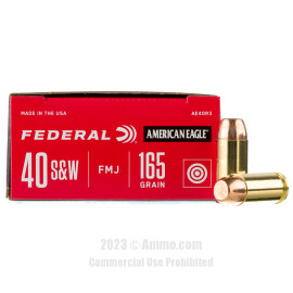 Image of Federal 40 cal Ammo - 1000 Rounds of 165 Grain FMJ Ammunition