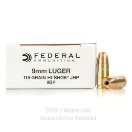Image of Federal 9mm Ammo - 1000 Rounds of 115 Grain JHP Ammunition