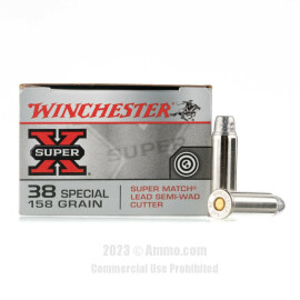 Image of Winchester Super-X 38 Special Ammo - 50 Rounds of 158 Grain LSWC Ammunition