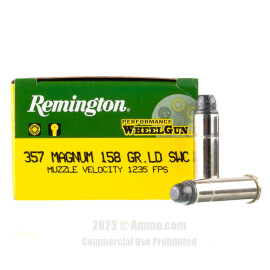Image of Remington Performance WheelGun 357 Magnum Ammo - 50 Rounds of 158 Grain LSWC Ammunition