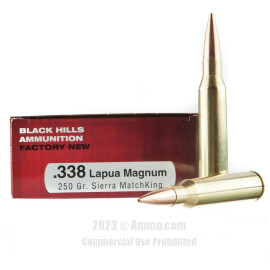 Image of Black Hills Ammunition 338 Lapua Ammo - 20 Rounds of 250 Grain MatchKing HPBT Ammunition