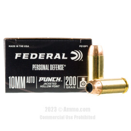 Image of Federal Punch 10mm Ammo - 20 Rounds of 200 Grain JHP Ammunition