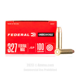 Federal 327 Fed Mag Ammo - 50 Rounds of 100 Grain JSP Ammunition