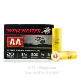 Image of Winchester AA 20 Gauge Ammo - 250 Rounds of 7/8 oz. #8 Shot Ammunition