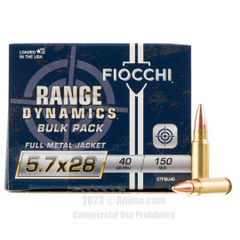 Fiocchi 5.7x28mm Ammo - 450 Rounds of 40 Grain FMJ Ammunition