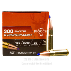 Image of Fiocchi Extrema 300 Blackout Ammo - 500 Rounds of 125 Grain SST Ammunition