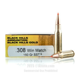 Image of Black Hills Gold Ammunition 308 Win Ammo - 20 Rounds of 150 Grain SST Ammunition