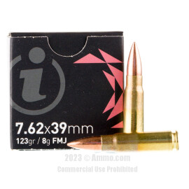 Image of Igman 7.62x39 Ammo - 15 Rounds of 123 Grain FMJ Ammunition