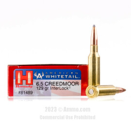Image of Hornady American Whitetail 6.5 Creedmoor Ammo - 20 Rounds of 129 Grain InterLock Ammunition