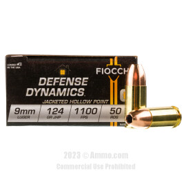 Image of Fiocchi 9mm Ammo - 1000 Rounds of 124 Grain JHP Ammunition