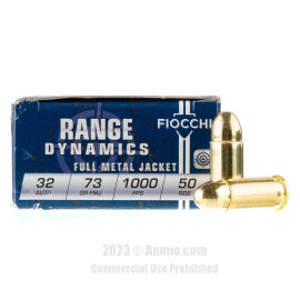 Image of Fiocchi 32 ACP Ammo - 1000 Rounds of 73 Grain FMJ Ammunition