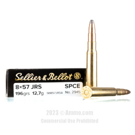 Image of Sellier and Bellot 8x57 JRS (8mm Rimmed Mauser) Ammo - 20 Rounds of 196 Grain SPCE Ammunition