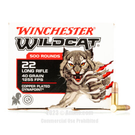 Image of Winchester Wildcat 22 LR Ammo - 5000 Rounds of 40 Grain CPHP Ammunition