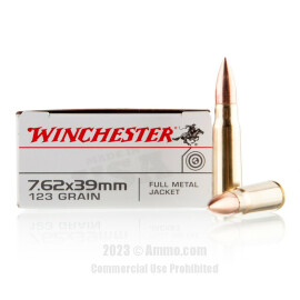 Image of Winchester USA 7.62x39 Ammo - 200 Rounds of 123 Grain FMJ Ammunition