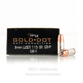 Image of Speer 9mm Ammo - 50 Rounds of 115 Grain JHP Ammunition